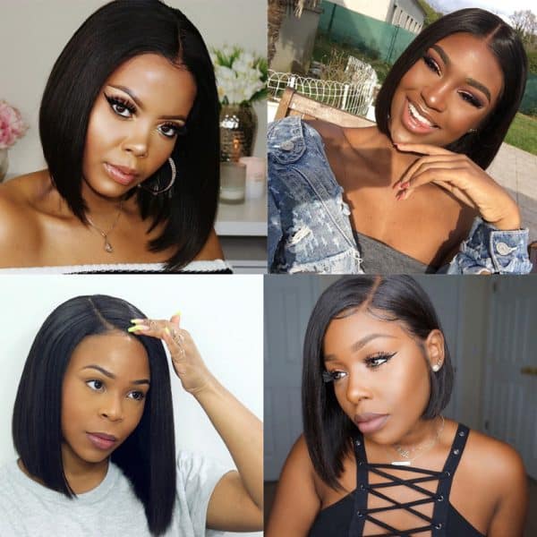 t & a hair global vietnam factory premium synthetic hair 14 inch light brown straight hair short hair bob wig middle part wig