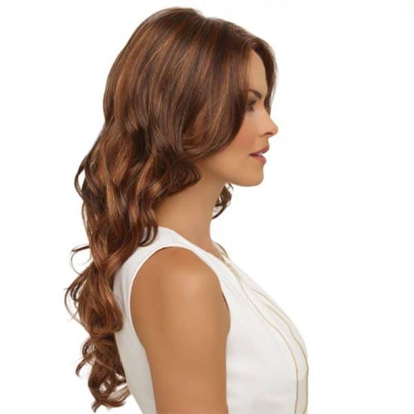 t & a hair global vietnam factory premium synthetic hair 26 inch dark brown body wavy middle parting can be permed and dyed