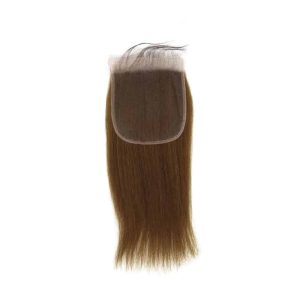 t&a hair global lace closure 4x4 hair extensions kinky straight human hair 10 inch light ash #12