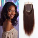 t&a hair global lace closure 4x4 hair extensions kinky straight human hair 12 inch light ash #12