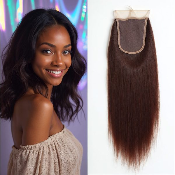 t&a hair global lace closure 4x4 hair extensions kinky straight human hair 12 inch light ash #12
