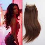 t&a hair global lace closure 4x4 hair extensions kinky straight human hair 12 inch light ash #12