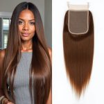 t&a hair global lace closure 4x4 hair extensions kinky straight human hair 20 inch light ash #12