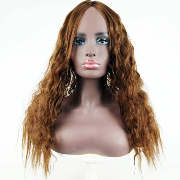 t&a premium synthetic hair small curly hair 26 inch light brown corn perm chemical fiber (copy)