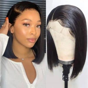 13x4 T-Part Bob Wig – Short Human Hair Wig with Natural Style